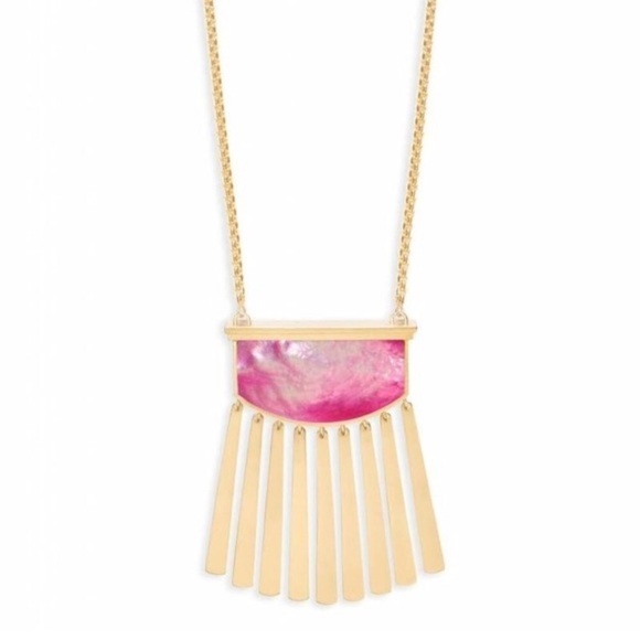 Kendra Scott pink mother of pear necklace - Picture 2 of 6